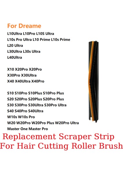 Dreame Vakum Ataşmanı Kazıma Şeridi Için Yedek Silindir Fırçası (Yurt Dışından)