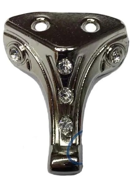 Moda Taşlı Ahşap Sandık Ayağı, Kutu Ayak 3,5 cm - Nikel, 50 Adet