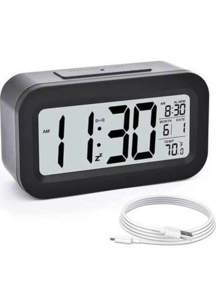 Dijital Masa Saati Takvim Çalar Saat Alarmlı Işıklı LED Ekran Pilli indirimleri