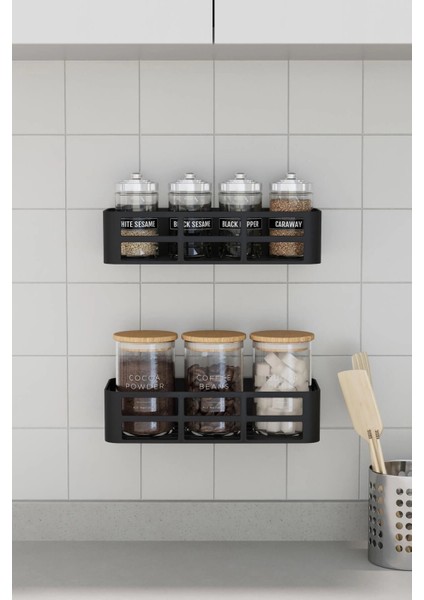 Banyo Düzenleyici Şampuanlık Sabunluk 2 Li Set Lamalı Güçlü Kaliteli Yapışkanlı Duş Rafı Organizer