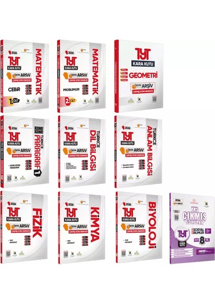 2026 YKS-TYTnin Kara Kutusu SAYISAL ALTIN SET PAKET Konu Özetli Çözümlü ÖSYM Çıkmış Soru Bankası