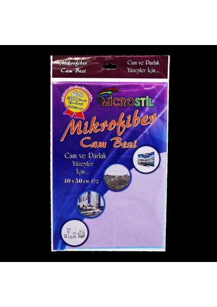 40X50CM MİKROFİBER TEMİZLİK CAM BEZİ (4887)