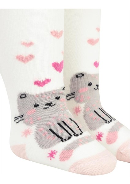 Kedi 6-18 Ay Bebek Kız Külotlu Çorap