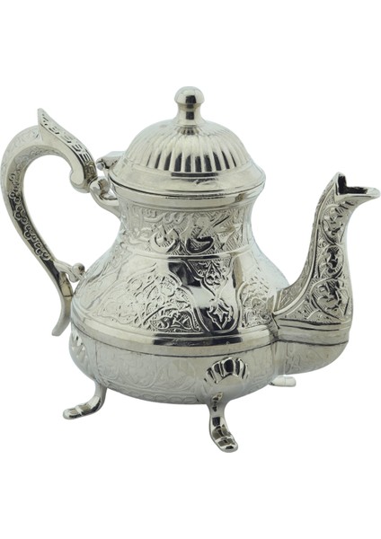 Dekoratif Gümüş Renkli Zarif İşlemeli Metal İbrik Demlik (17cmx22cm) m2 fiyatları