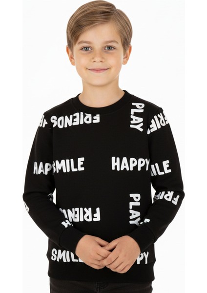 Erkek Çocuk Sweatshirt Baskılı 2 İplik Şardonlu