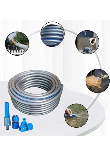 1/2 Hortum Seti 20 Metre Garden Kit Bahçe Çeşme Su Sulama Araç Yıkama Hortumu Oto fırsatları