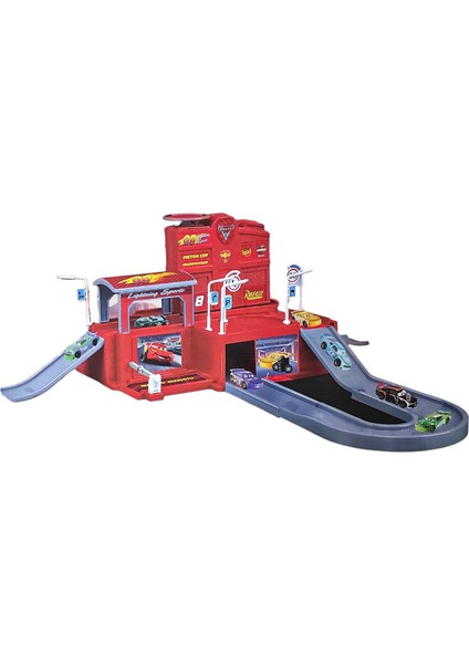 Oyuncak Büyük Boy Şimşek Mcqueen Otopark Garaj Seti 5 Adet Metal Araba Hediyeli 50 Cm. modelleri