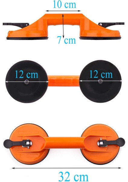 Vantuz Cam Vantuzu Vakumlu Cam Fayans Ahşap Tutucu Taşıma Araba Kaporta Göcük Çektirme 2'li Plastik indirimleri