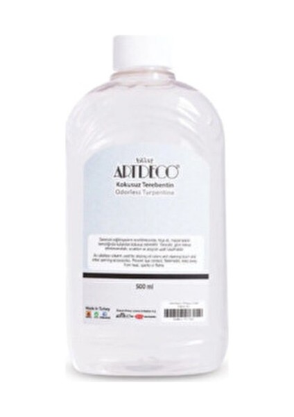 Kokusuz Terebentin Yağlı Boya İnceltilmesi İçin 500 Ml Şeffaf Renkli Çözücü