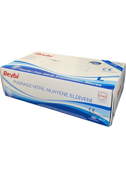 Pudrasız Nitril Muayne Eldiveni