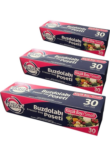 Buzdolabı Poşeti Küçük Boy 30 Adet - 3lü Set