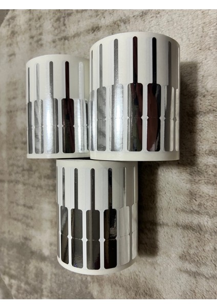 Boş Yapışkanlı Gümüş Metalize P.p. Opak Kuyumcu ve Yüzük Etiketi 72MM x 10MM fiyatları