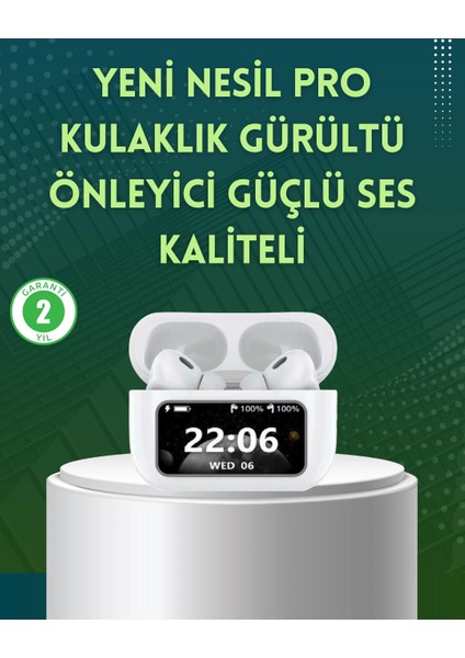 Yüksek Bass ve Güçlü Ses Özellikli Akıllı Bluetooth Kulaklık Dokunmatik Kontrol