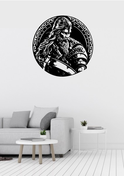 Viking Figürlü Dekoratif Metal Duvar Süsü