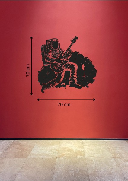 Rock Astronout Figürlü Metal Duvar Tablosu fiyatları