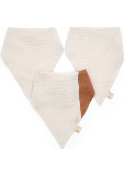 Yumuşak ve Nefes Alabilen 3’lü Müslin Bebek Fular Set