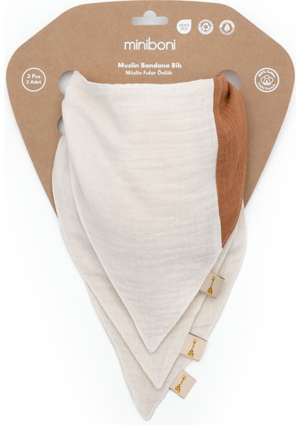 Yumuşak ve Nefes Alabilen 3’lü Müslin Bebek Fular Set modelleri