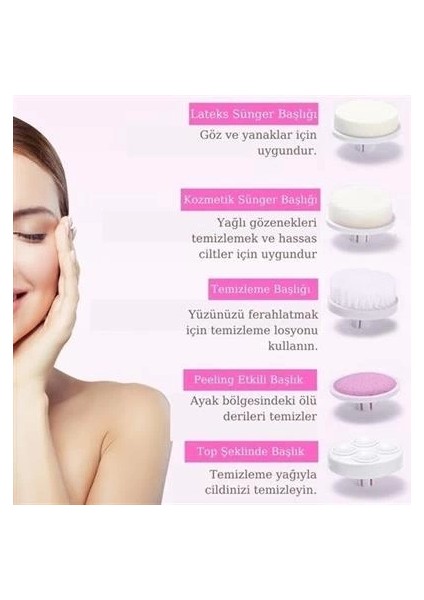 Pilli Yüz Cilt Temizleme Cihazı Siyah Nokta Peeling Fırça Seti Vücut Yüz Bakımı Masaj Aleti fırsatları