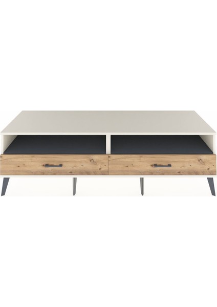 Kronos Tv Ünitesi 2 Raflı 2 Çekmeceli 176X59X51 Aytaşı-Antrasit/çam