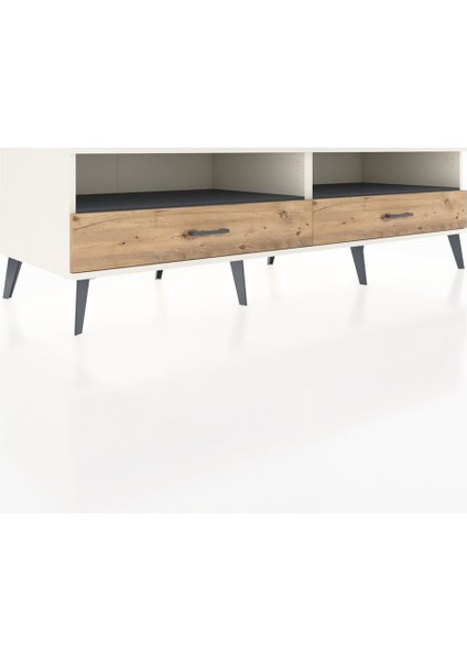 Kronos Tv Ünitesi 2 Raflı 2 Çekmeceli 176X59X51 Aytaşı-Antrasit/çam fiyatları