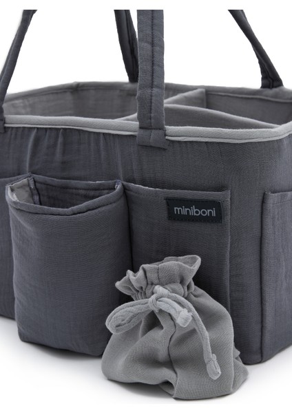 Çok Gözlü Fonksiyonel Müslin Anne Organizer Bebek Bakım Çantası