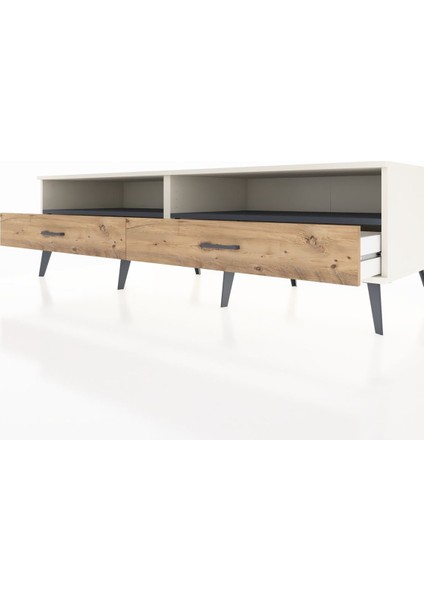 Kronos Tv Ünitesi 2 Raflı 2 Çekmeceli 176X59X51 Aytaşı-Antrasit/çam fırsatları