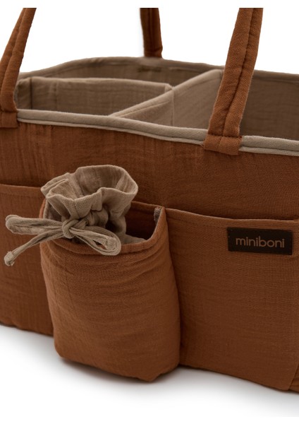 Çok Gözlü Fonksiyonel Müslin Anne Organizer Bebek Bakım Çantası