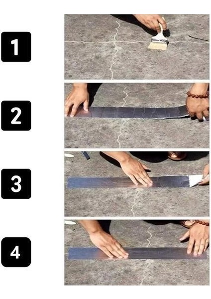 2 mt Yüksek Sıcaklık Dayanan Su Geçirmez Çatı Duvar Çatlak Onarıcı Yapışkan Bant Folyo 5 cm