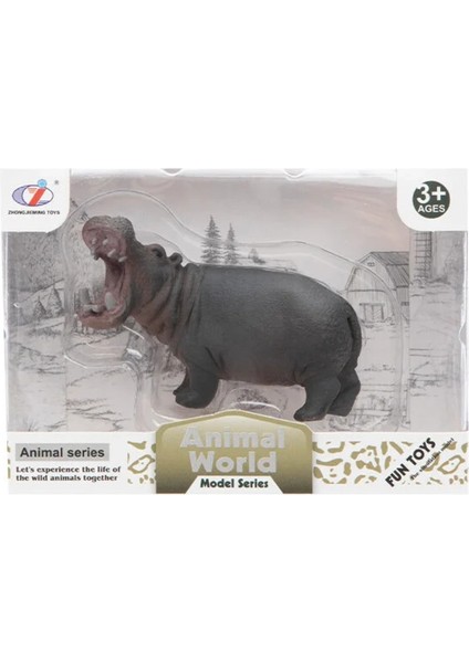 Kutulu Model Figür Hayvan Su Aygırı / Hipopotam modelleri