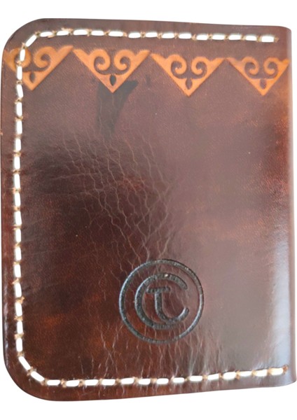 El Yapımı Hakiki Deri At Nalı Desenli Erkek Cüzdan - Binicilere Özel Tasarım - Ince Küçük Katlanabilir Model Rustik El Işçiliği Gerçek Deri Cüzdan fırsatları