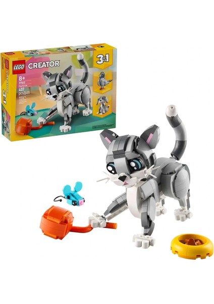 31163 LEGO Creator 3in1 - Oyunbaz Kedi 407 Parça +8 Yaş indirimleri