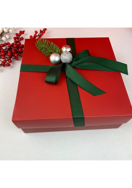 Yılbaşı Kırmızı Boş Hediye Kutusu modelleri