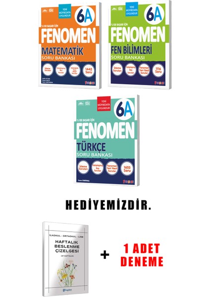 Fenomen Yayınlıcılık 6.sınıf A Grubu 3'li Set (Güncel) fırsatları