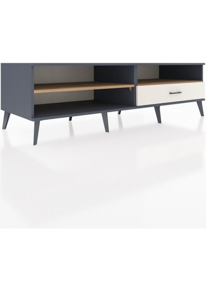 Kronos Tv Ünitesi 2 Raflı Tek Çekmeceli 176X59X51 Antrasit-Çam/aytaşı fiyatları