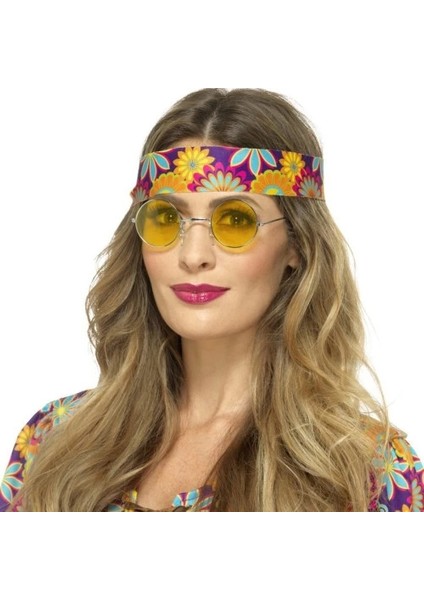 Yuvarlak Cam John Lennon Tarzı Gold Çerçeveli Sarı Gözlük fiyatları