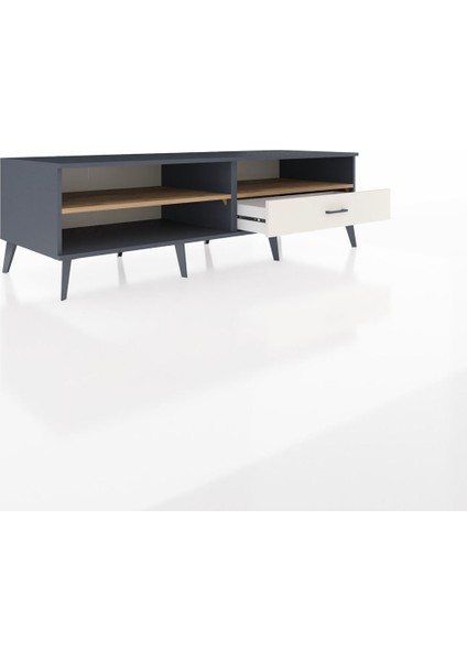 Kronos Tv Ünitesi 2 Raflı Tek Çekmeceli 176X59X51 Antrasit-Çam/aytaşı indirimleri