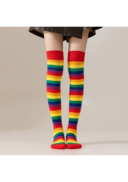 Çorap Kadın Parti Performansı Cadılar Bayramı Cosplay Uzun Bacak Güzellik Diz Çorap (Yurt Dışından)