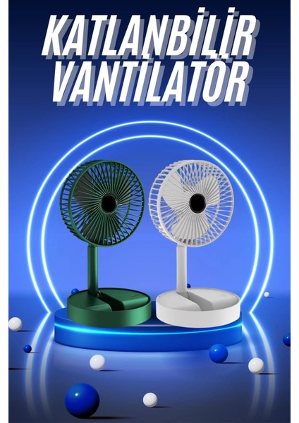 Bfs 3 Kademe Hız Ayarlı Vantilatör Telefon Standlı Şarjlı Katlanabilir Soğutucu Pervane