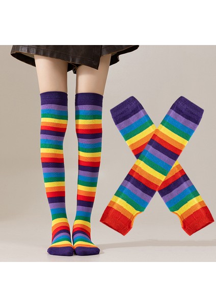 Çorap Kadın Parti Performansı Cadılar Bayramı Cosplay Uzun Bacak Güzellik Diz Çorap (Yurt Dışından)