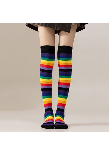 Çorap Kadın Parti Performansı Cadılar Bayramı Cosplay Uzun Bacak Güzellik Diz Çorap (Yurt Dışından)