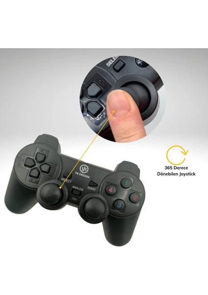 Çift Titreşimli USB Kablolu Oyun Kolu Pc Uyumlu Vibration Gamepad modelleri