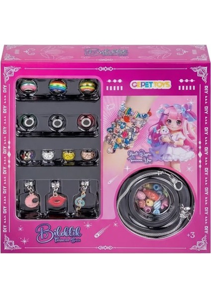 Kız Çocukları Için Charmlı Bileklik Tasarım Seti - Eğitici Oyuncak Bilezik Tasarım Seti