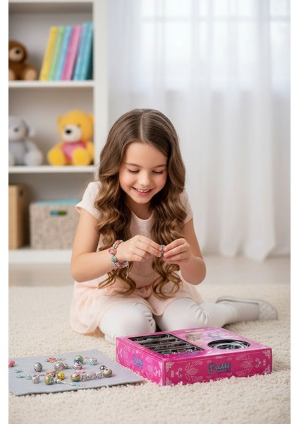 Kız Çocukları Için Charmlı Bileklik Tasarım Seti - Eğitici Oyuncak Bilezik Tasarım Seti fiyatları