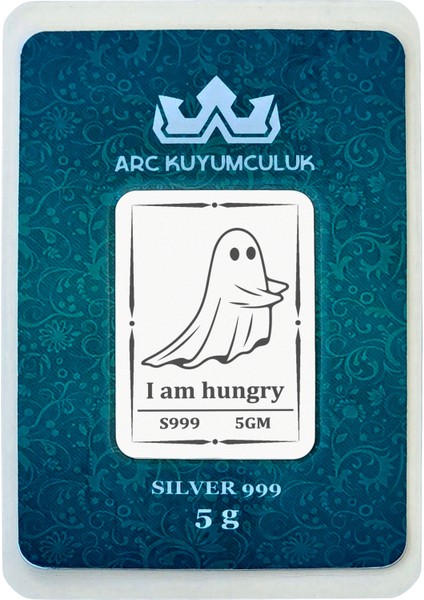 Hediyeye Özel Ruh Temalı 999 Ayar Gümüş ile Tasarlanmış 5 Gram Gümüş Külçesi-759