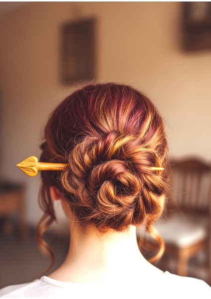 Kalp Model Topuz Tokası El Yapımı