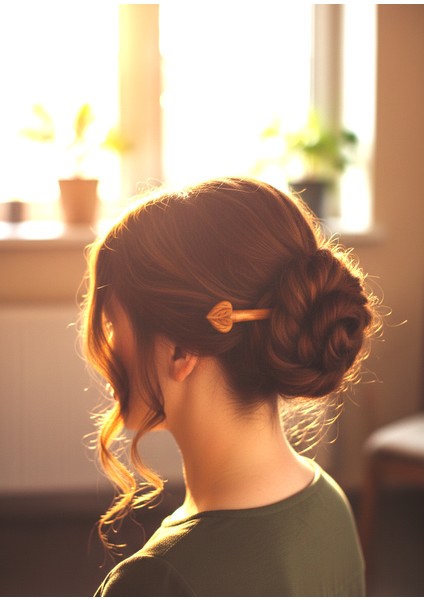 Kalp Model Topuz Tokası El Yapımı modelleri