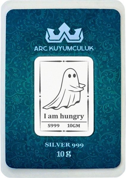 999 Ayar Gümüş ile Üretilmiş Ruh Temalı Hediyeye Özel 10 Gram Gümüş Külçesi-759