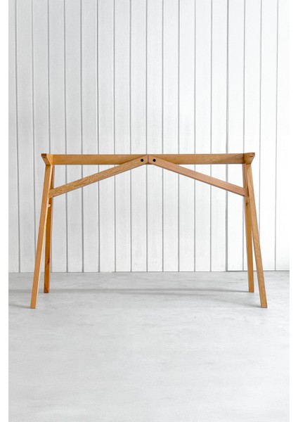 Akrobat Masif Kayın Ahşap Masa Şasesi, Ayak 98 x 44