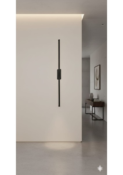 70 Cm Dekoratif Çubuk Duvar Aplik Dikdörtgen Rozanslı