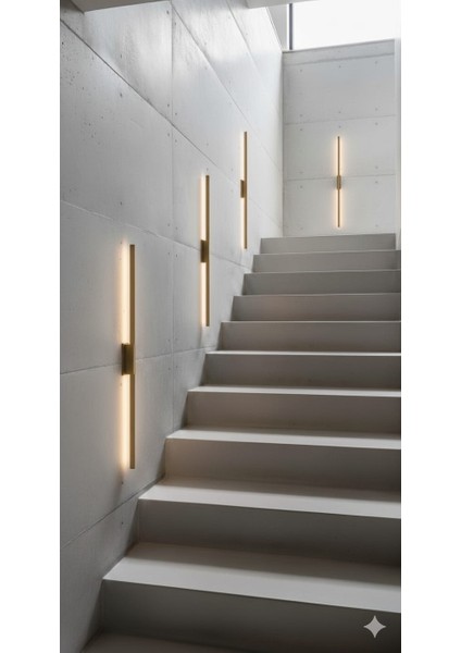 70 Cm Dekoratif Çubuk Duvar Aplik Dikdörtgen Rozanslı modelleri